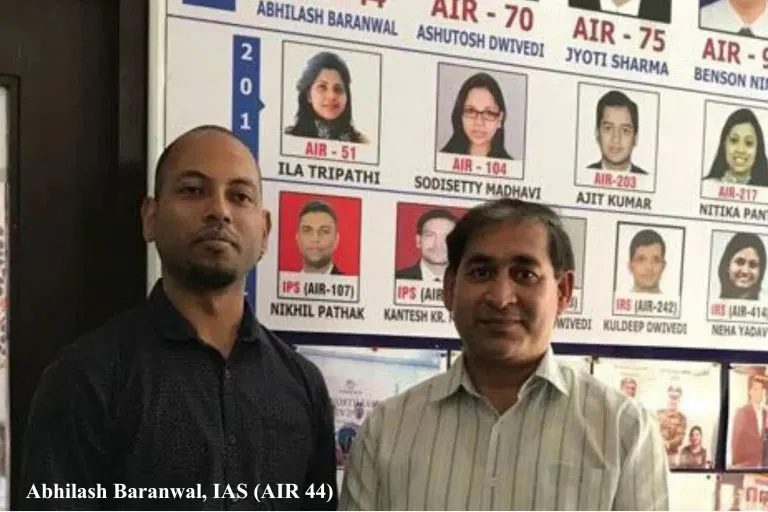 Abhilash Baranwal IAS UPSC Sociology test series student with Bibhash Sharma at Elite IAS Academy Delhi