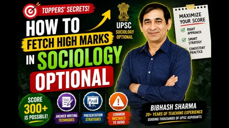Bibhash Sharma explaining answer writing techniques to score high marks in UPSC Sociology Optional.