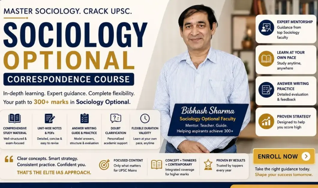 sociology optional correspondence course with Bibhash Sharma
